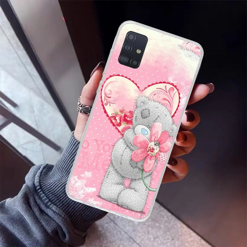 Teddy Me To You Bear Phone Case for Samsung Galaxy A51 A71 A41 A31 A21S A11 A01 A50S A70 A40 A30S A20E A20S A10S A6 A7 A8 A9 Plu