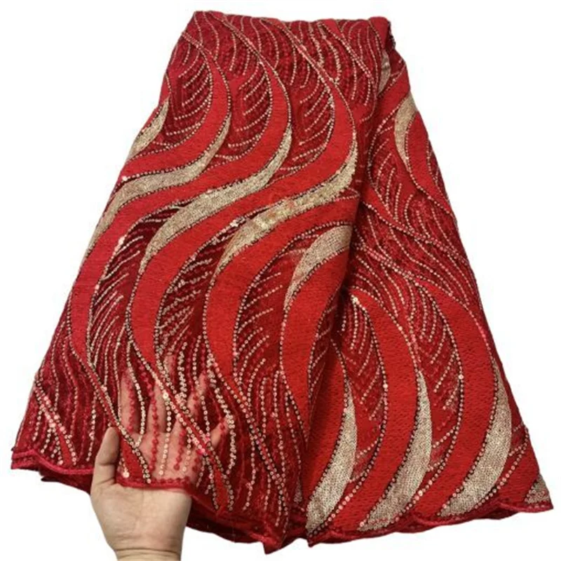 

Белая африканская сетчатая кружевная ткань с блестками 5 ярдов 2022 нигерийская 3D Цветочная кружевная ткань для шитья «сделай сам» свадебное ...