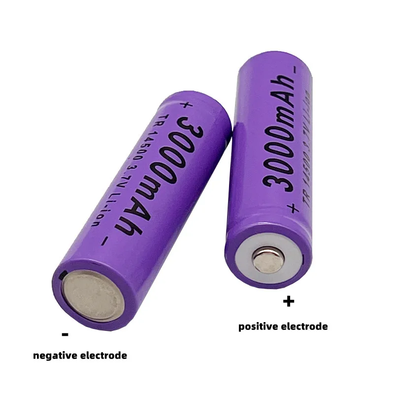 

14500 Lithium Battery 3.7V 3000mAh Rechargeable Batteries High Capacity Bateria For Torch LED Flashlight Electric Toy + Charger