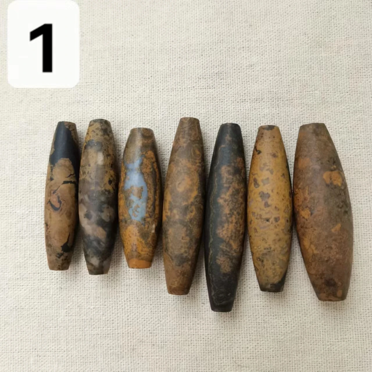 

7pcs/lot Natural Stone Shale Sky Eye Dzi Beads Rare Raw Stone Meng Dzi Bracelet String Necklace Pendant Accessories Ornament diy