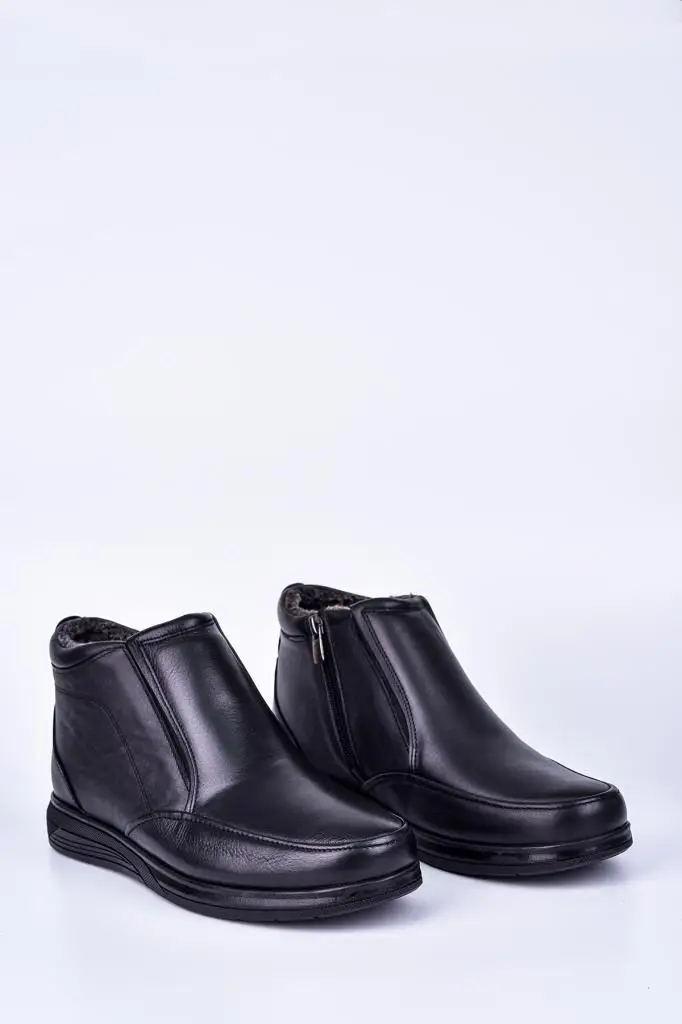 Мужские туфли из натуральной кожи Зимние Повседневные Удобные мужские на молнии