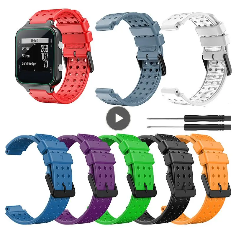 

Smartwatch Replacement Wristband Smart Accessories Watch Strap Monochrome Soft Silicone Strap For Garmin Approach S20