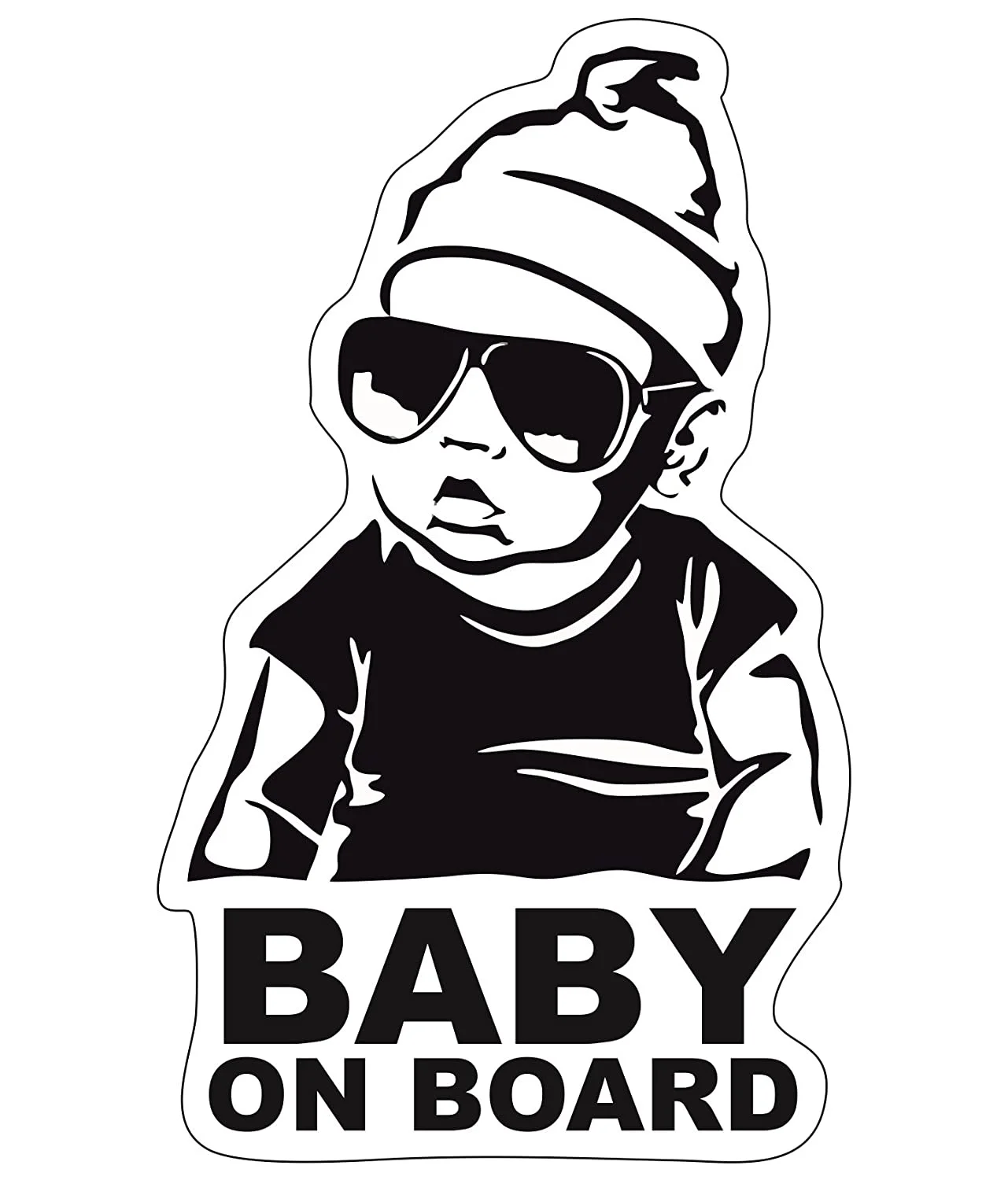 

For Baby on board Sticker 12x7cm Car -Finest Folia UV Weather Festival Hangover R042 Water Festiva