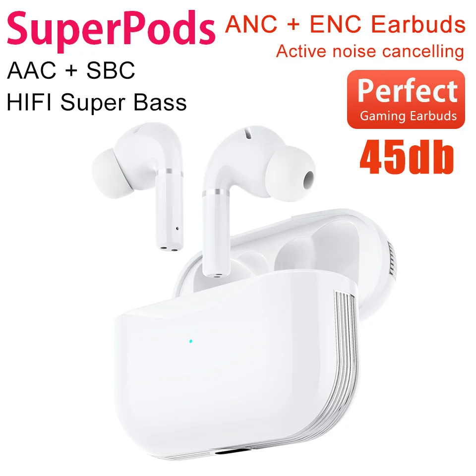 Наушники SuperPods Pro 2 3 ANC TWS Bluetooth 5 наушники с активным шумоподавлением BES 2500ZP Airoha 1562A