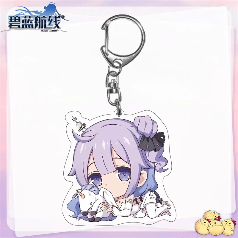 Azur Lane Аниме Фигурки IJN Kaga Akagi Единорог Косплей Акриловые Брелки Kawaii Сумка Подвеска