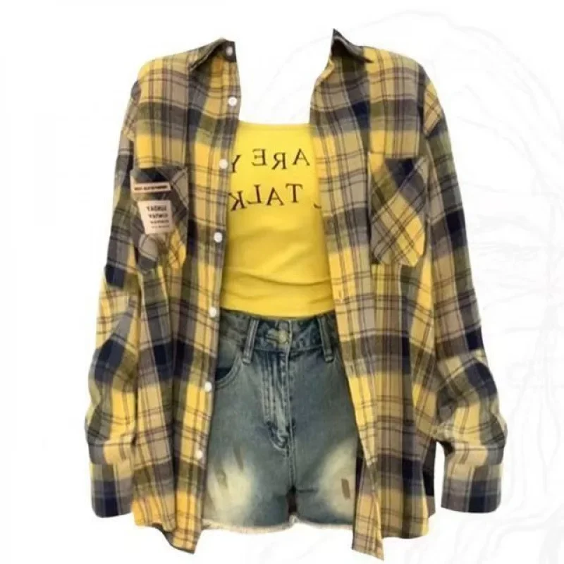 Комплект женской одежды больших размеров в гонконгском стиле желтая винтажная