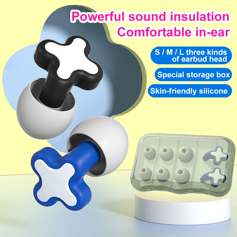 

Silicone Earplugs Sound Insulation Waterproof Swimming Ear Plugs Canceling Noise Reduction Soundproof Student Hearing Protection