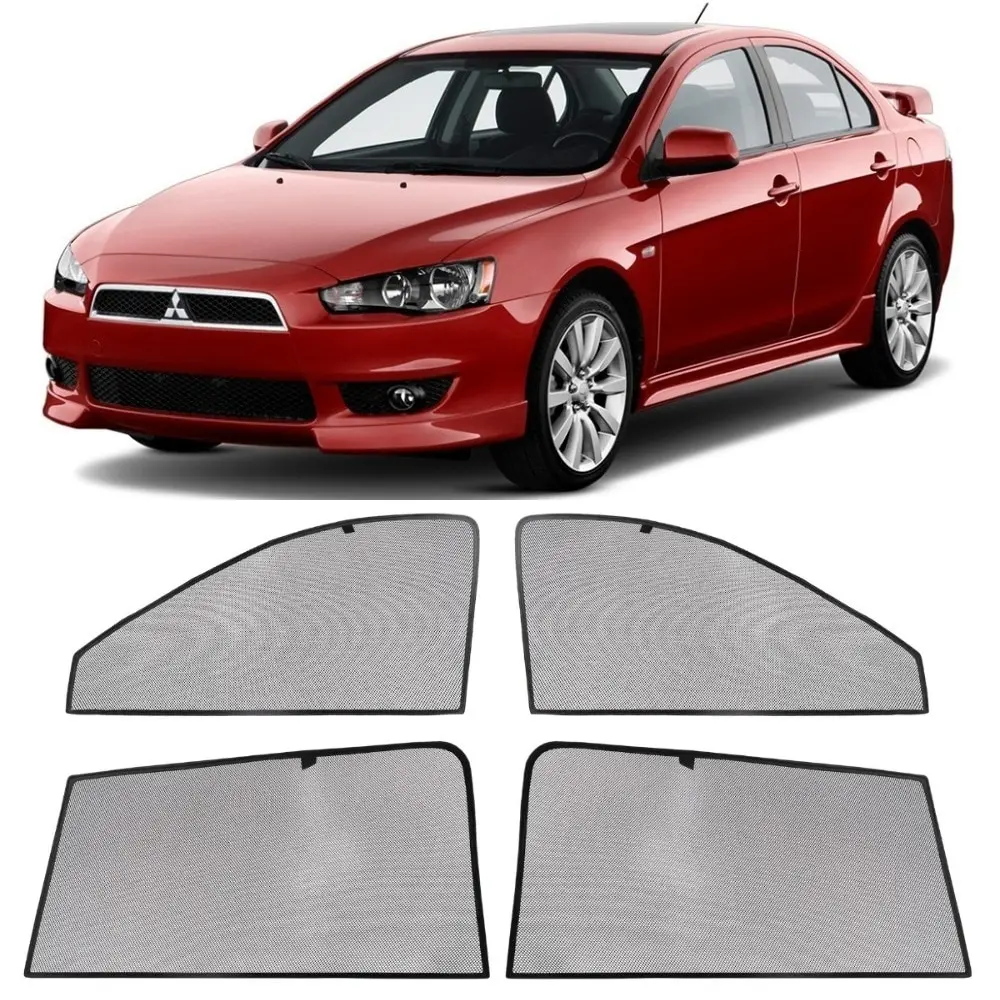 Каркасные магнитные шторки Cobra Tuning на окна автомобиля Mitsubishi Lancer X Sd/Hb 2007-17