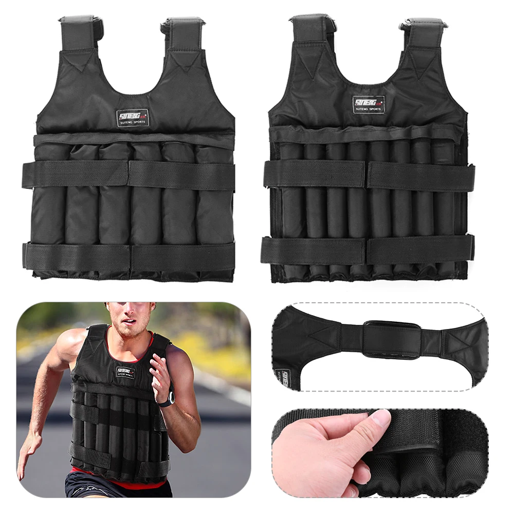

Exercise Loading Weighted Vest Boxing Running Sling Weight Training Workout Fitness Adjustable Waistcoat Sand Clothing 20/50kg