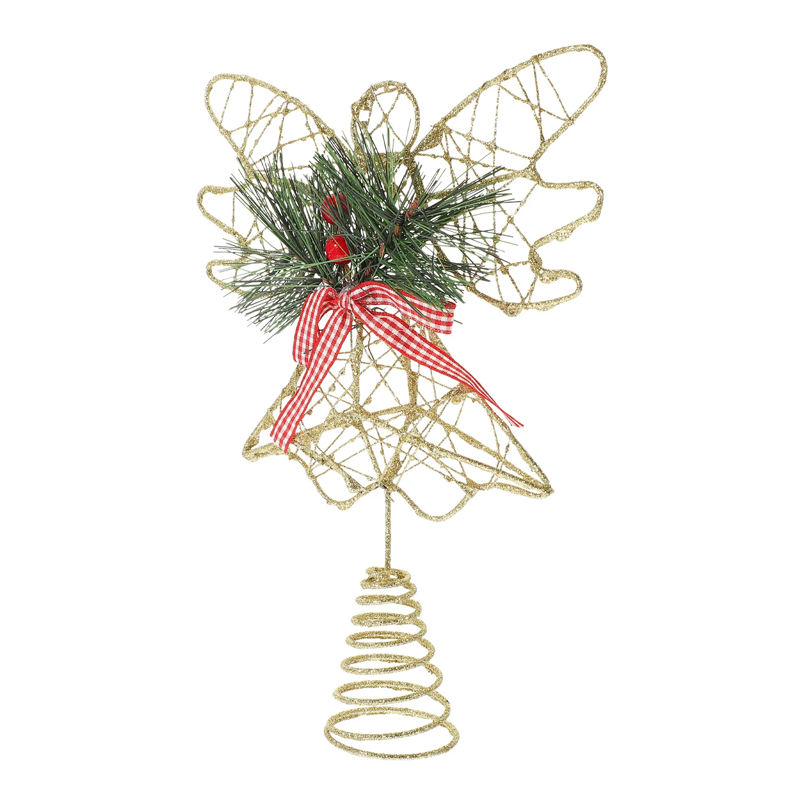 

Angel Tree Top Star Xmas Adorn Rustic Decorations Christmas Iron Craft Lamp Treetop Country
