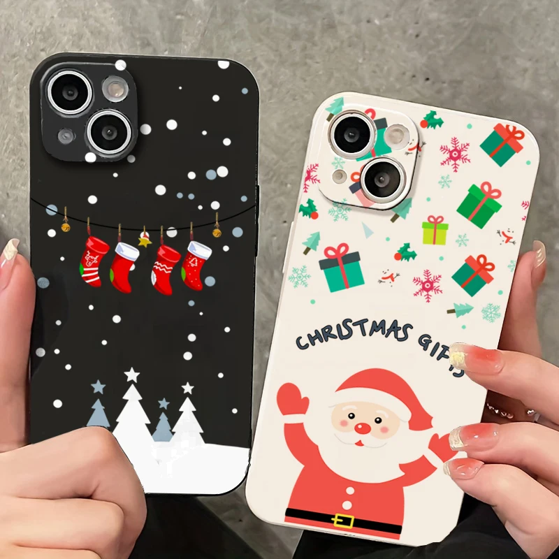 Чехол для Redmi Note 13 4G чехлы с Санта-Клаусом Рождественский чехол Xiaomi 12 Pro Plus 5G 12S 11S 11