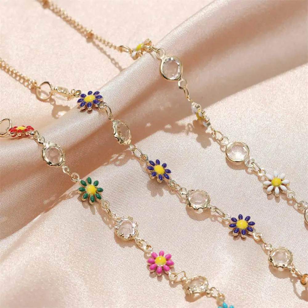 

Multifunctional Face Mask Glasses Holder Elegant Sweet Sunglasses Decorative Chain Daisy Mask Lanyard Flower Sunglasses Lanyards
