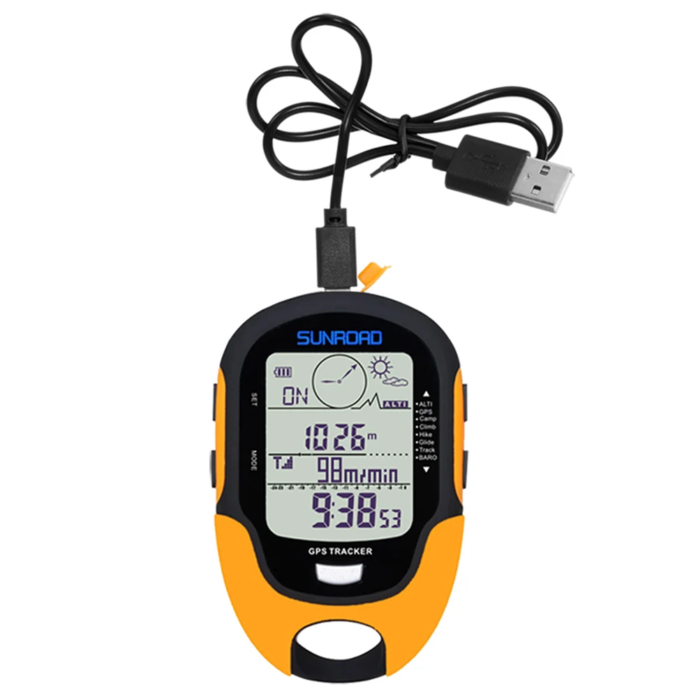Handheld GPS Navigation Receiver Portable Handheld Digital Altimeter Barometer Compass Locator For Hiking Camping