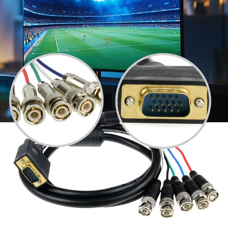 ВГА к разрешению соединительных шнуров разъемов-вилок кабеля 5 БНК РГБХВ