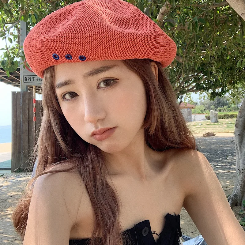 

Корейский стиль, летняя хлопковая льняная берет, женская модная тонкая дышащая Повседневная шляпа художника, Солнцезащитная кепка газетчи...