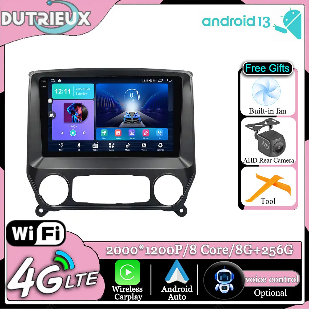 

Android 13 Head Unit For Chevrolet Silverado 3 GMTK2 2014-2018 Touch Screen Multimedia Radio Video Player Car GPS Navigation