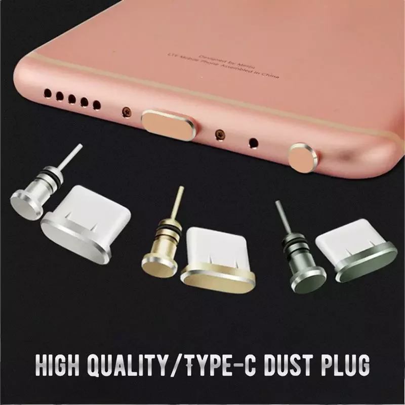 

C Charging Port Phone Dust Plug 3.5mm Earphone Jack Anti-dust Protector For Samsung S21 S22Ultra Mi Redmi Power Bank