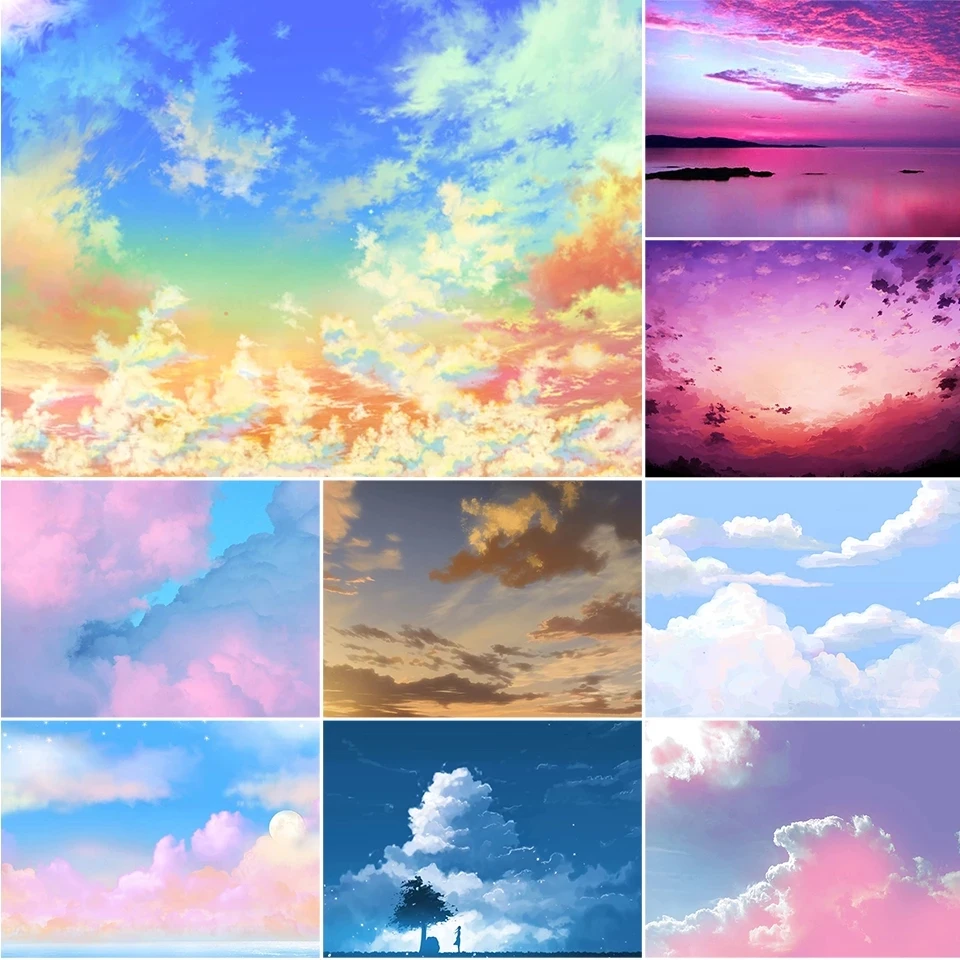 

5D Diy алмазная живопись пейзаж красочное небо облако Набор для вышивки крестиком полная вышивка Мозаика Искусство Картина Стразы Декор