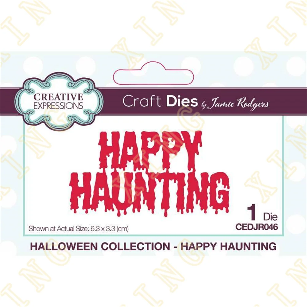 

Happy Haunting New Arrival Metal Cutting Dies Scrapbook Diary Decoration Stencil Embossing Template Diy Greeting Card Handmade