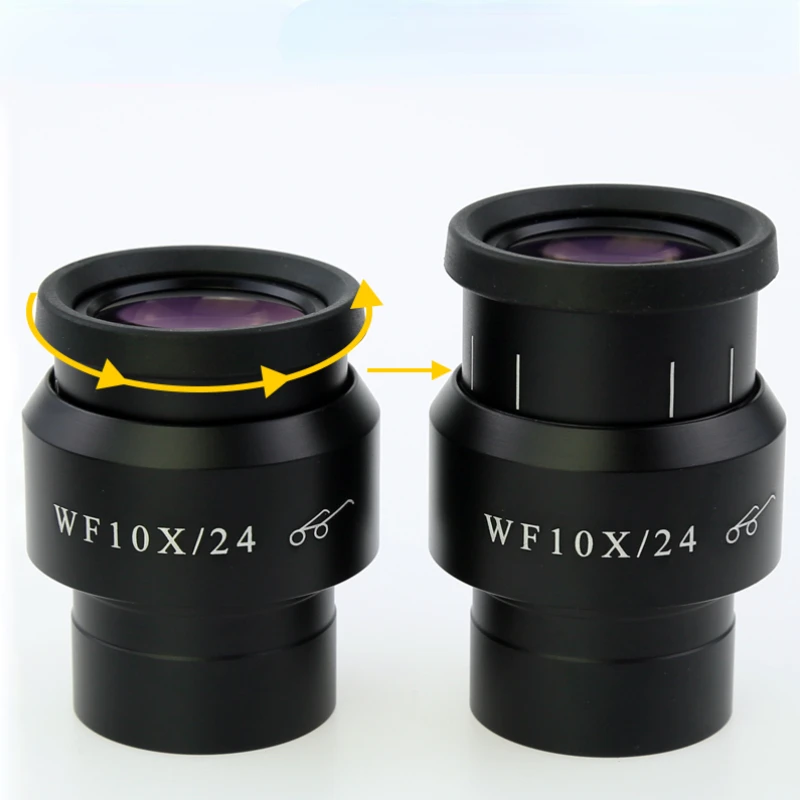 

WF10X Stereo Microscope Eyepiece 10X High Eye Point Eyepiece Large Field of View Adjustable Mounting Size 30MM 1PC