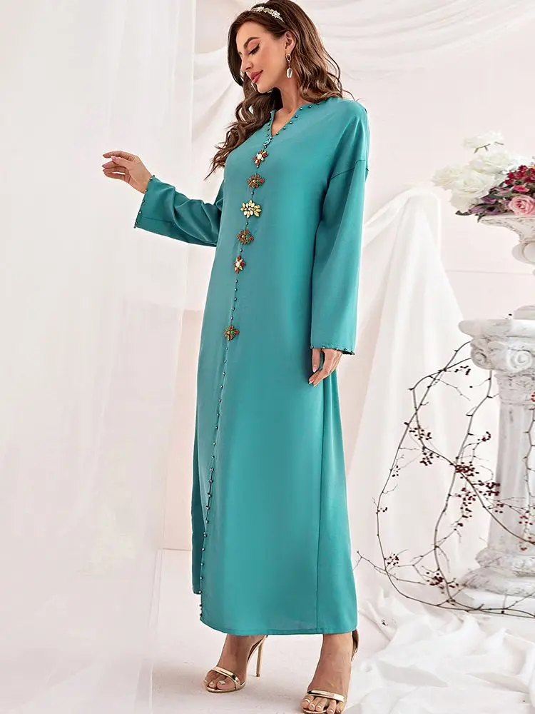Vestido Longo Ramadan Abaya Turkey Islam Arabic Muslim Modest Long Dress For Women Kaftan Mujer Robe Longue Femme Musulmane