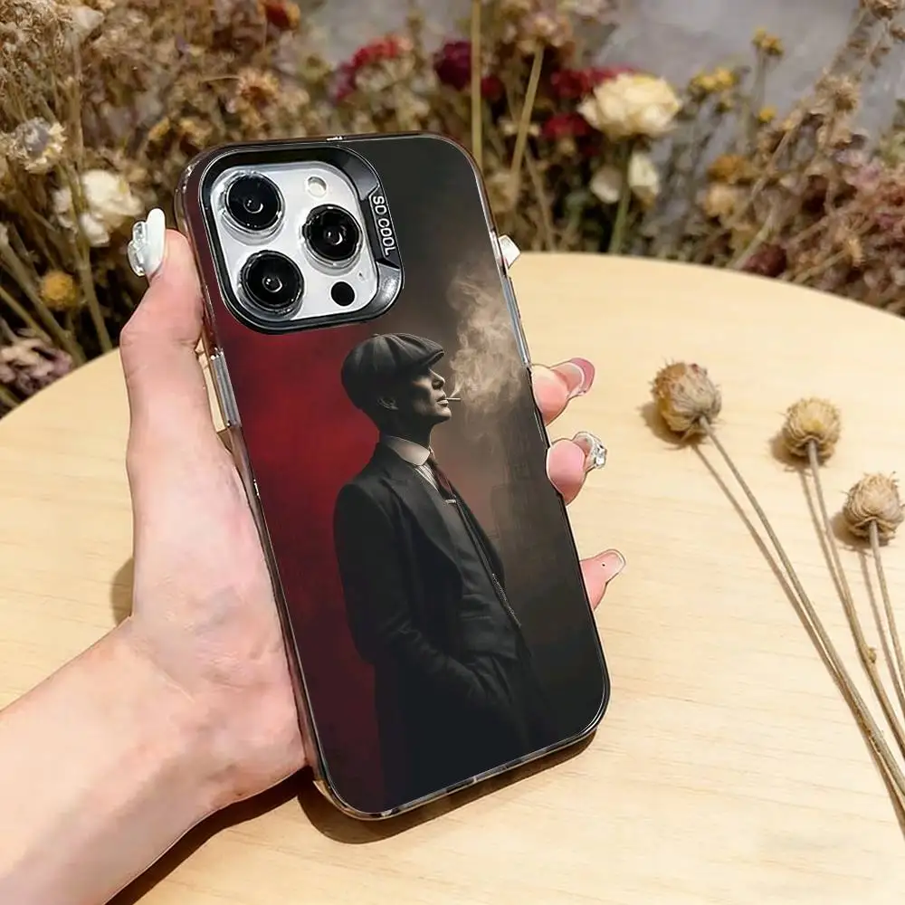 Фото Чехол для телефона Peaky Blinders Tommy Shelby для iPhone 17, 16, 15, 14, 13, 12, 11 Plus, Pro Max, XS, цветной серебристый чехол-накладка №2