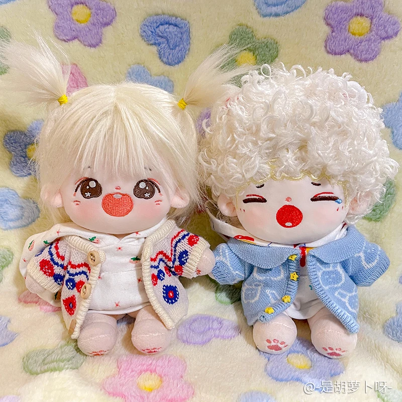 

Handmade No Attributes 20cm Idol Doll Clothes Knitting Sweater Coat Cartoon Clothing Doll Dress Up Cute Costume Gift