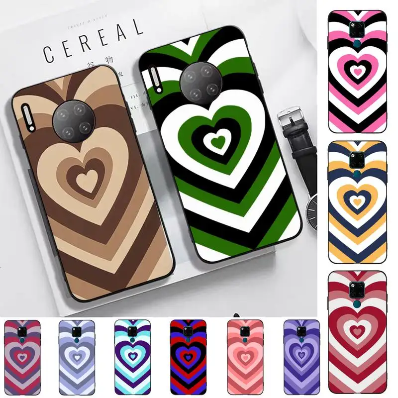 

Heart Circle Phone Case for Huawei Mate 20 10 9 40 30 lite pro X Nova 2 3i 7se
