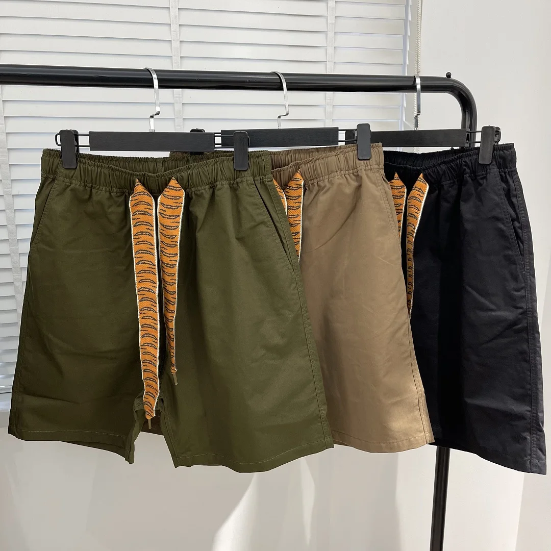 

KAPITAL Summer Cotton Tiger Pattern Elastic Brushed Solid Sport Army Green Coat Men's Amekaji Casual Pants