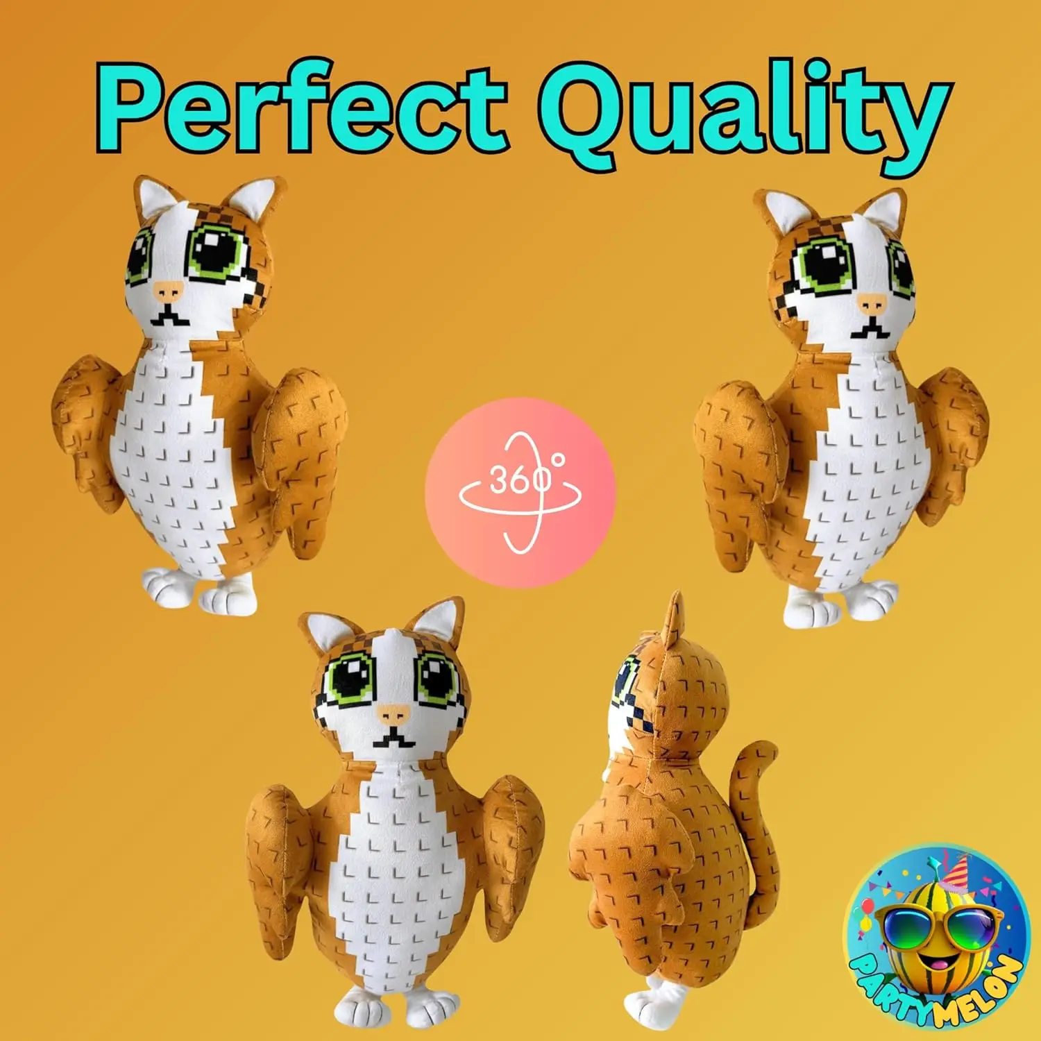 Фото Плюшевая игрушка Meowl 10 дюймов: мем-подушка AI-Crafted для фанатов видеоигр, декор для комнаты №2