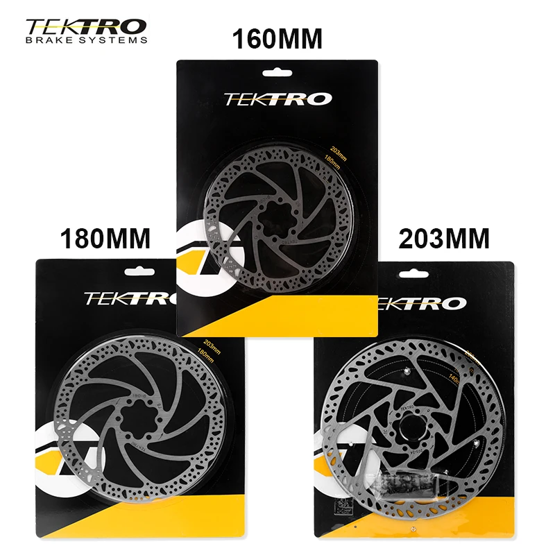 TEKTRO Bicycle Hydraulic Disc Brake Rotor 160/180/203mm Mountain Bike Heat Dissipation Brake Disc For MT200/M355/M395/M415