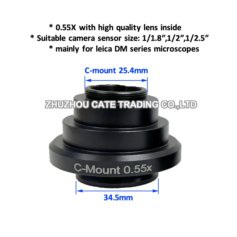 0 35X 55X 1X C-mount Адаптер для фототрубки камеры CCD Тринокулярный микроскоп Релейный