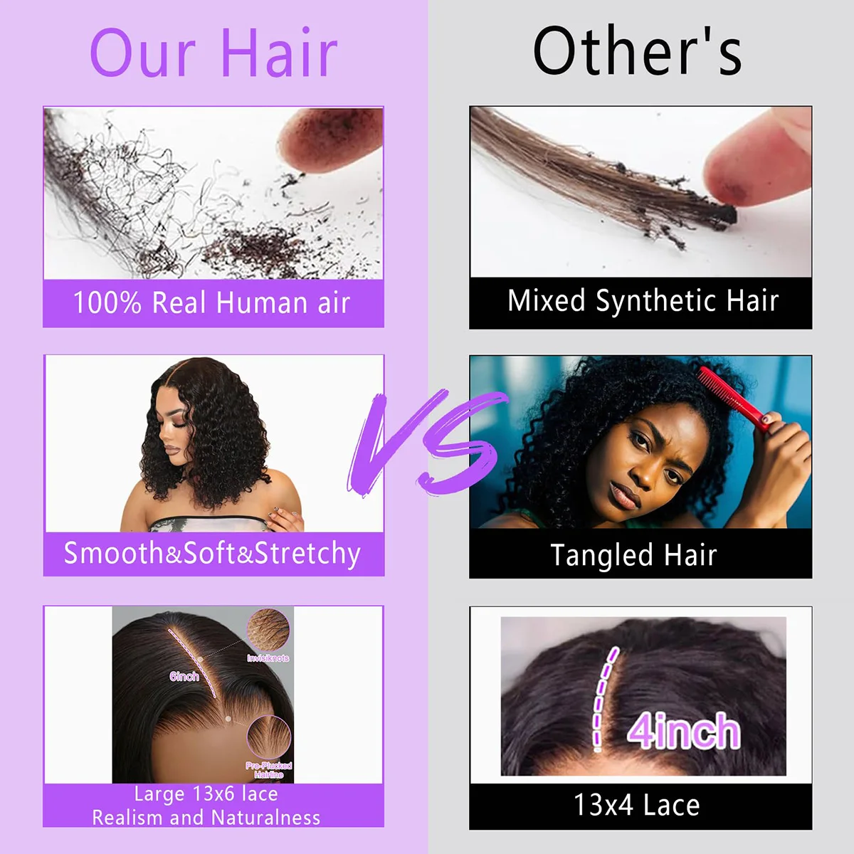 Фото Супердлинные кудрявые парики Pixie Curls 5×5 без клея, 100% натуральные человеческие волосы, натуральный черный цвет, кудрявые парики для женщин, 13x6, 13x4, HD кружевные парики №3