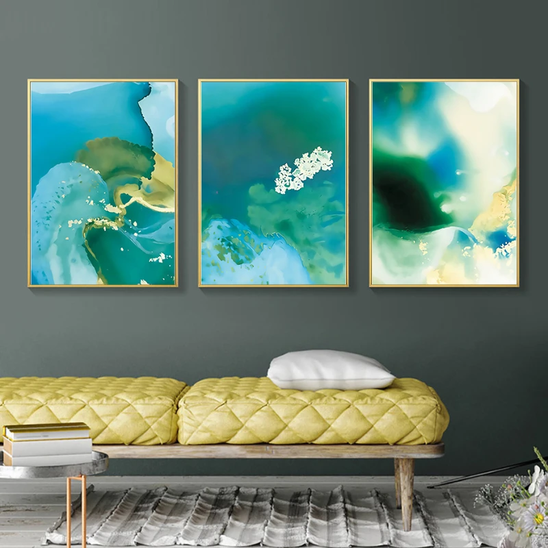 

Nordic Minimalist Poster Home Decoration New Living Room Abstract River Dining Sofa Wall Frameless Printing Canvas Painting