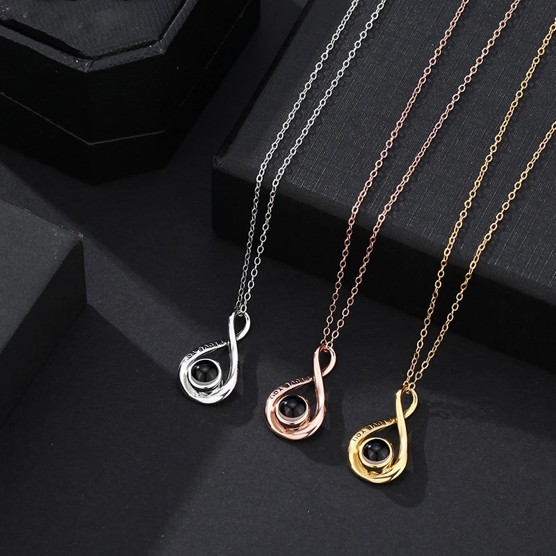 Mobius Custom Photo Necklace S925 Silver Eternal Love Pendant Jewelry For Girlfriend Best Gifts With Free Luxury Box 2022 New In