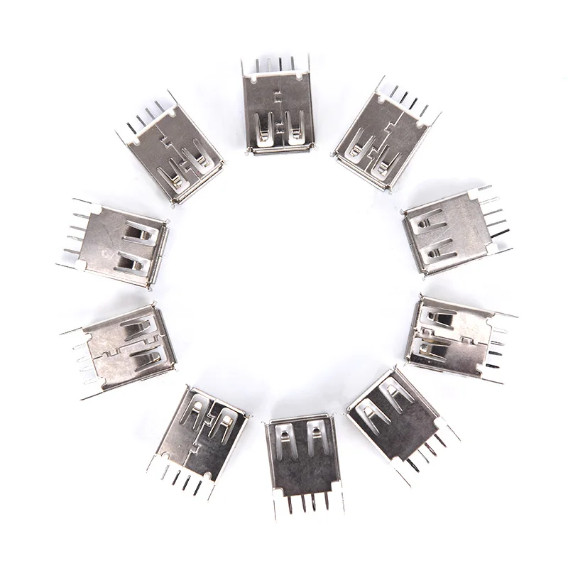 

1pcs 4Pin USB Female Socket Type A 180 Degree Solder Connector