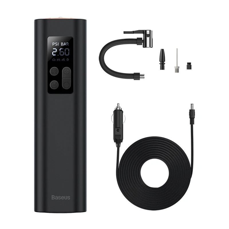 

Автомобильный насос Baseus, портативный воздушный компрессор для электрического мотоцикла, велосипеда, автомобиля, компрессоры с цифровым дисплеем