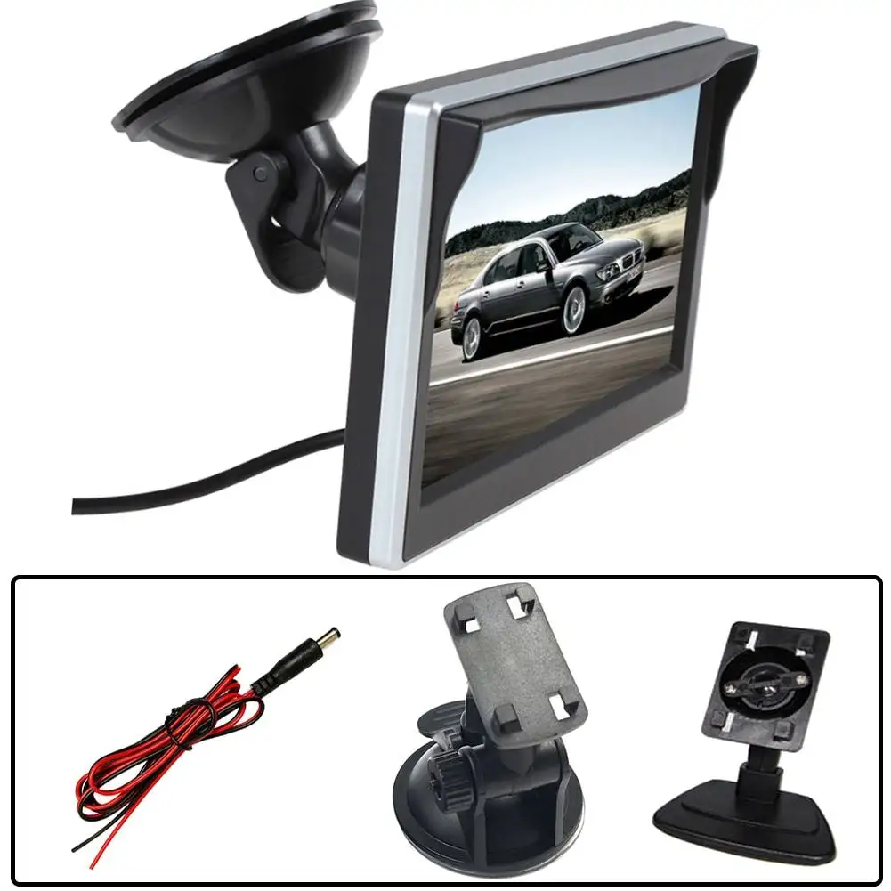 

5inch HD TFT LCD Car Monitor Car Reverse Backup Rear View Rearview Dash Cam Camera Parking Monitor DVD VCD Easy Installation