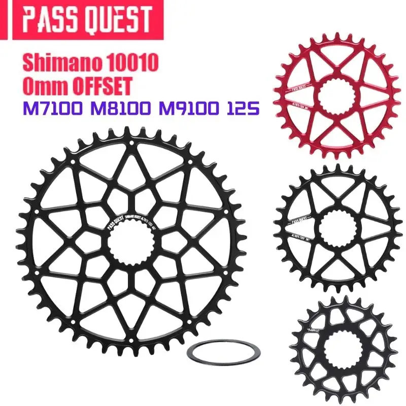 PASS QUEST 0 Offset MTB Mountain Bike Chainring Bicycle Chainwheel Deore XT M7100 M8100 M9100 12S BOOST Crankset Cycling Parts