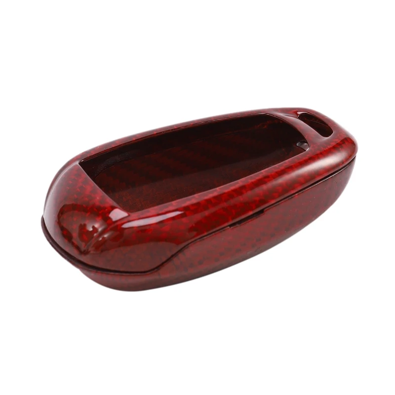 Красный чехол для дистанционного ключа из настоящего углеродного волокна