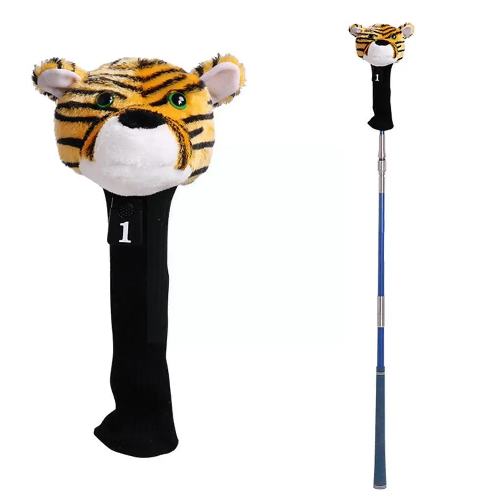 

Animal Golf Club Cover - Wood Driver Cover Cute Soft And Tiger Golf Portable Cover L4x7