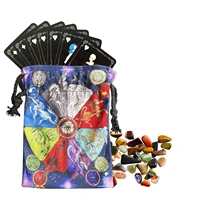 tarot card bag double sided printed tarot pouch novel tarot card dice storage bag jewelry pouch for tarot enthusiasts hand