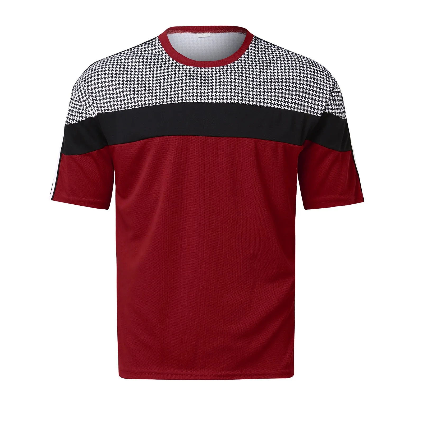 Casual Sportswear Men 2 Piece Suit O-Neck T Shirt Plaid Print Shorts Male Set Tracksuit Ropa Hombre Jogging Conjuntos 2023