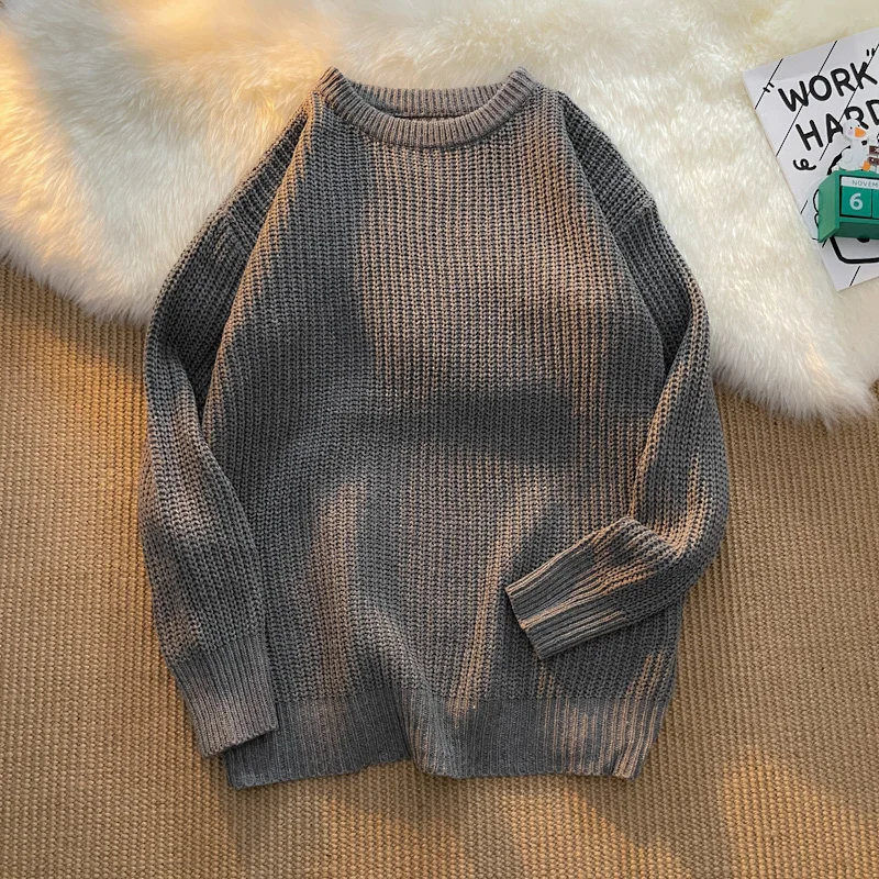 Men Cashmere Cotton Sweater Autumn Winter Homme Soft Warm Jersey Jumper Pull Homme Hiver Pullover O-Neck Knitted Sweaters A54
