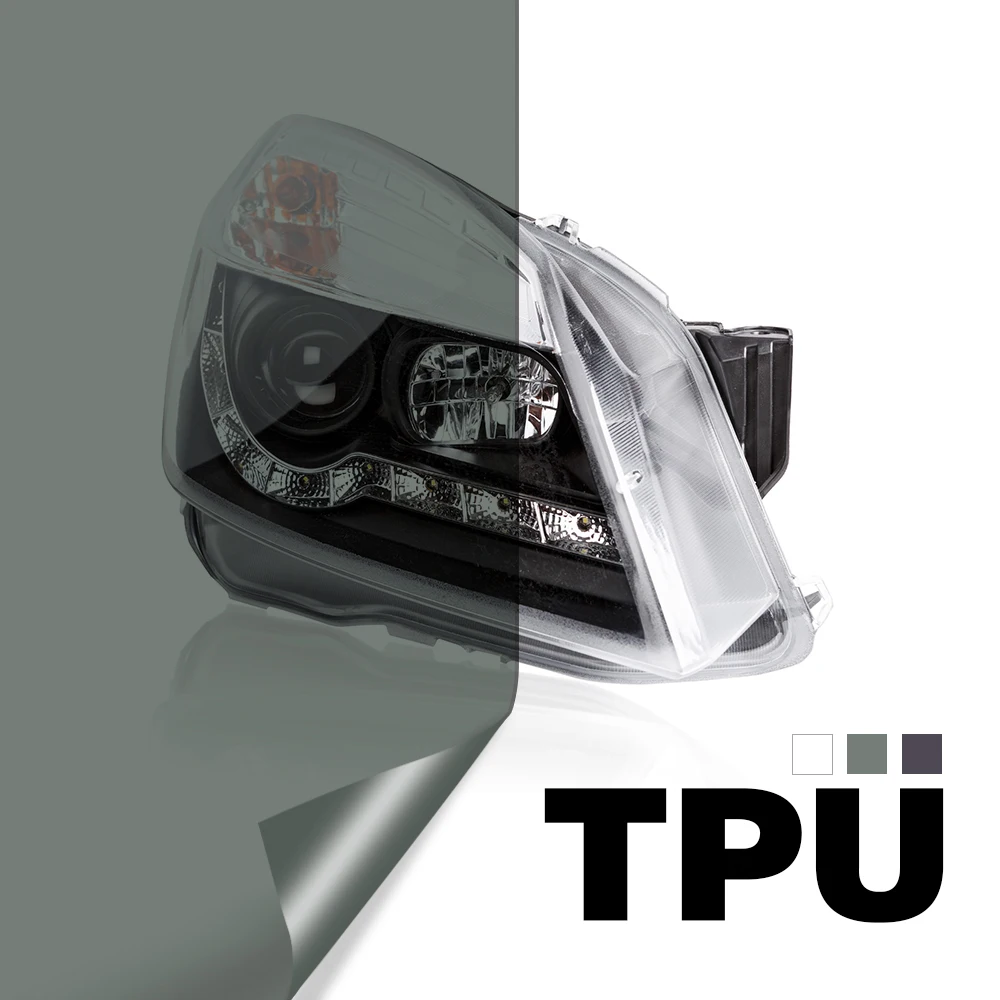TPU Car HeadLight Film Tinted Lights Auto Vinyl Wrap Self-Adhesive Car Tint Stickers For Headlight Taillight Fog Light
