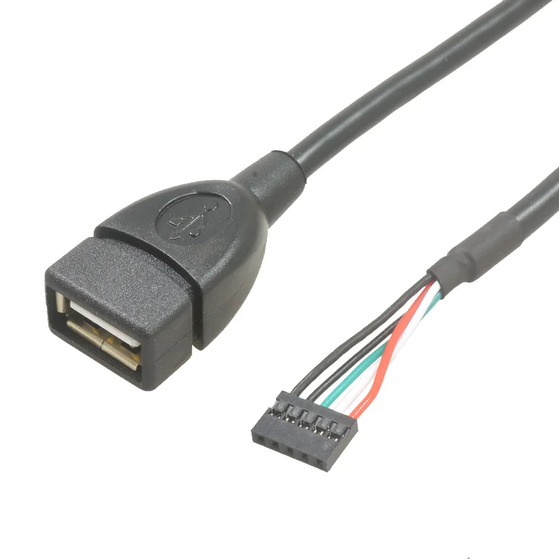 

DuPont 2.0 mainboard to USB2.0 female Cable,2.0mm Dupont 5Pin Female Converter Cable Transfer Wiring Cable