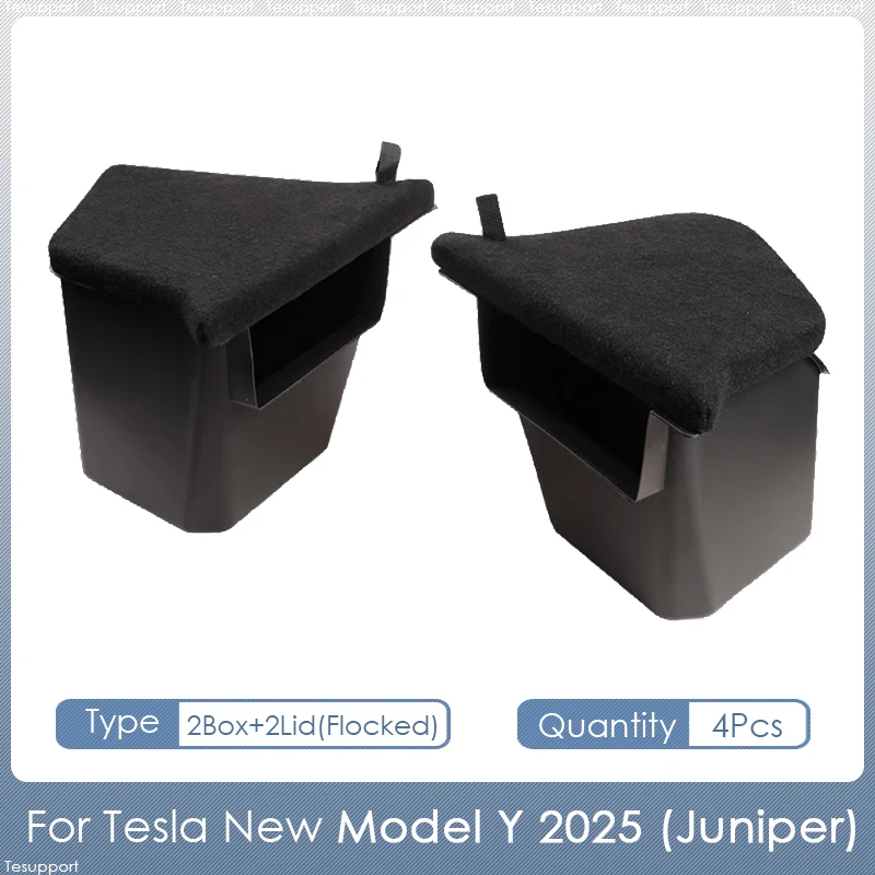 

Аксессуары для Tesla Model Y 2025 Juniper, органайзер на задний багажник, боковой ящик для хранения, укладка, уборка для Tesla Model Y Juniper 2025