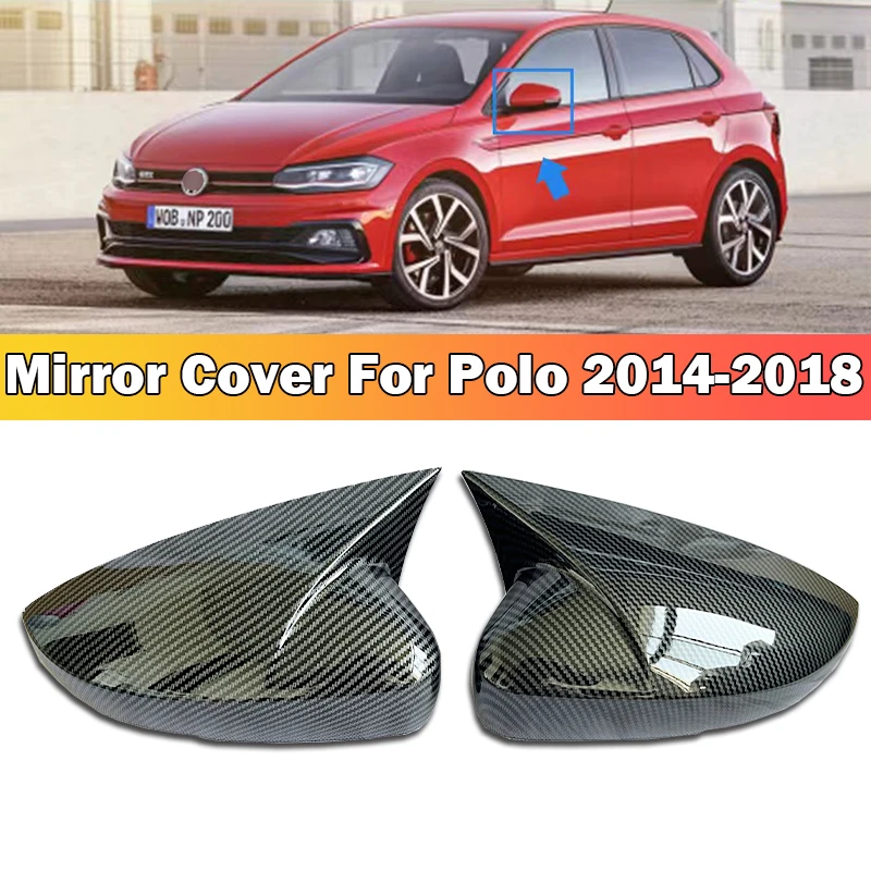 

Колпачки для боковых зеркал заднего вида Ox Horn, 2 шт., черный карбоновый корпус для VW POLO MK5 6R 6C 2009-2017, сменная отделка