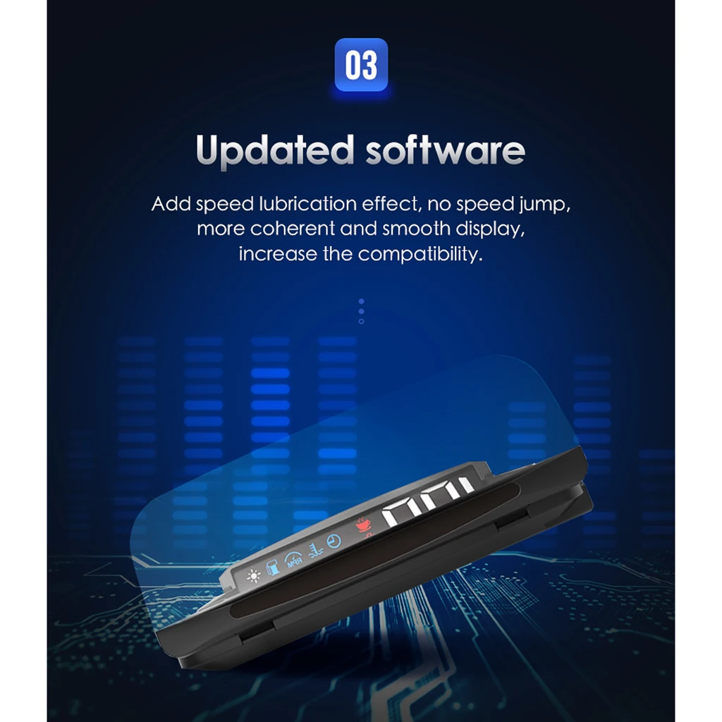 

Head UP Display with Display Board OBD2 Interface Speedometer HUD Display