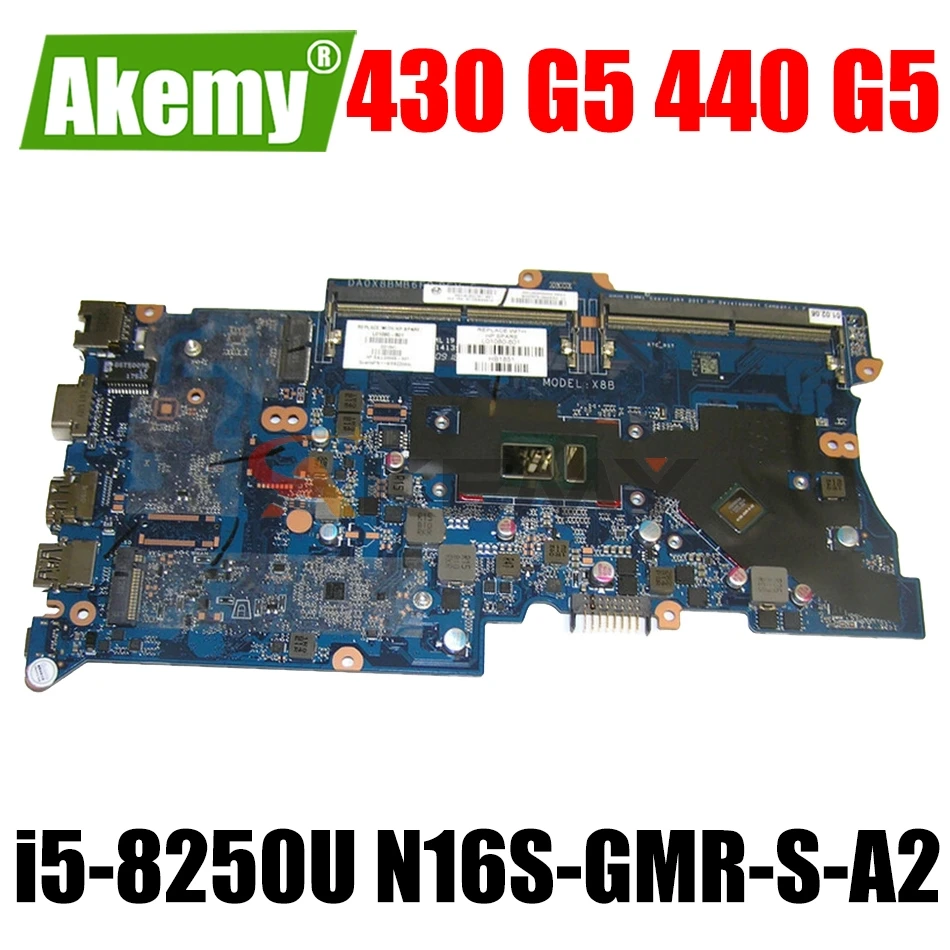 

For HP ProBook 430 G5 440 G5 Laptop Motherboard DA0X8BMB6F0 With SR3LA i5-8250U CPU DDR4 N16S-GMR-S-A2 100% Fully Tested
